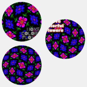 Étiquettes Joli Motif de fleurs roses
