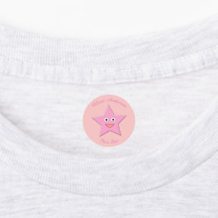 Étiquettes Joli Rose Star Personnalisé Vêtements pour enfants