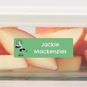 Étiquettes Joli secrétaire oiseau écrire dessin personnalisé