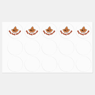 Étiquettes Jolie feuille d'automne Restez au chaud cet automn