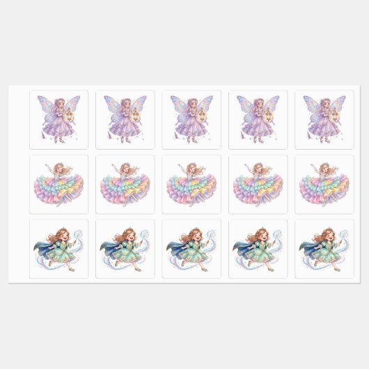 Étiquettes Jolie Princesse (Feuille)