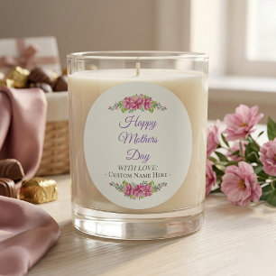 Étiquettes Joyeuse Fête des Mères Fleurs Personnalisées