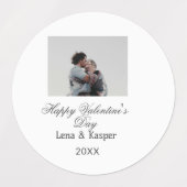 Étiquettes Joyeuse Saint-Valentin couple photo moderne simple (Design 2)
