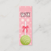 Étiquettes Joyeuses Pâques Cake Pops Rose et Vert (Devant)