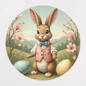 Étiquettes Joyeuses Pâques vintage (Design 2)