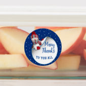 Étiquettes Joyeux Merci Snowman (Apposé)