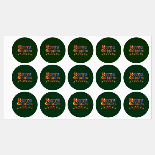 Étiquettes Joyeux Noël (Feuille)