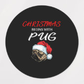 Étiquettes Joyeux Noël|Arbre de Noël Ukulele Instrument (Design 2)