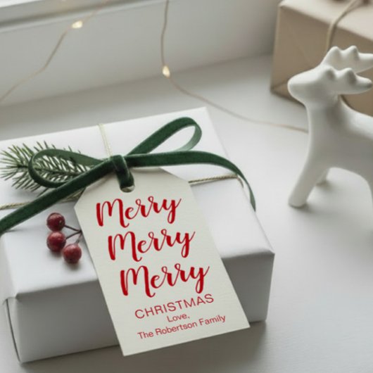 Étiquettes Joyeux Noël en rouge ou de la couleur d