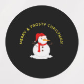 Étiquettes Joyeux Noël glacial (Design 1)
