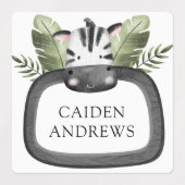 Étiquettes Jungle Safari Animaux École Garderie (Design 1)