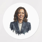 Étiquettes Kamala Harris 2024, Président USA (Design 2)