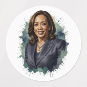Étiquettes Kamala Harris 2024, Président USA (Design 1)