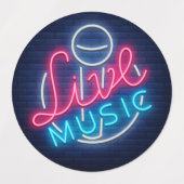 Étiquettes Karaoke Neon Éclairage Mot Courbé Art Texte (Design 2)