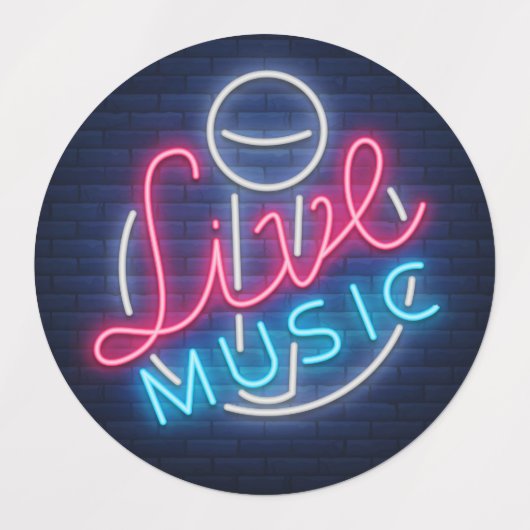 Étiquettes Karaoke Neon Éclairage Mot Courbé Art Texte (Design 2)