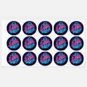 Étiquettes Karaoke Neon Éclairage Mot Courbé Art Texte (Feuille)