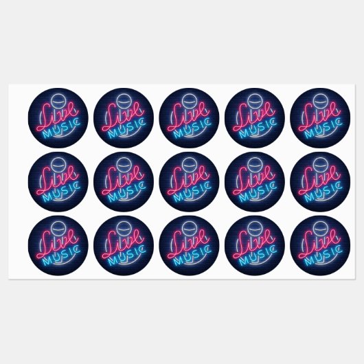 Étiquettes Karaoke Neon Éclairage Mot Courbé Art Texte (Feuille)