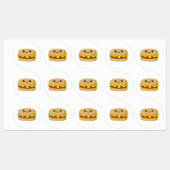 Étiquettes Kawaii Burger (Feuille)