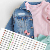 Étiquettes Kawaii School Conception Fer à Repasser