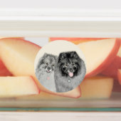 Étiquettes Keeshond Graphics Keeshond Maman et son (Apposé)