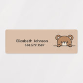 Étiquettes Kids Cute Animals Cartoon Name School (Design 1)