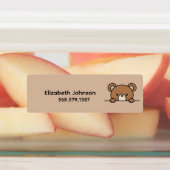 Étiquettes Kids Cute Animals Cartoon Name School (Apposé)