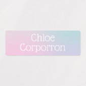 Étiquettes Kids personalized name labels pink purple and teal (Design 2)