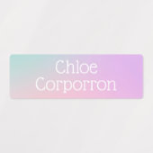 Étiquettes Kids personalized name labels pink purple and teal (Design 1)