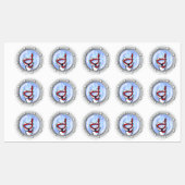 Étiquettes KiniArt Snorkel Westie Porthole étanche (Feuille)