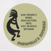 Étiquettes Kokopelli Southwestern Tan Sage Terra Cotta Set of (Design 2)