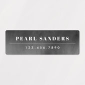 Étiquettes Kraft & Chalkboard Neutre étanche Nom (Design 2)