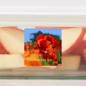 Étiquettes La maison du pavot - peinture à l'huile (Apposé)