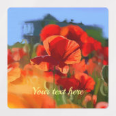 Étiquettes La maison du pavot - peinture à l'huile (Design 1)