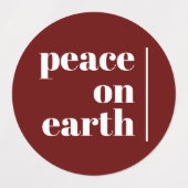 Étiquettes La Paix Sur Terre Le Minimalisme De Noël (Design 1)