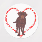 ÉTIQUETTES LABRADOR RETRIEVER HEART (Design 2)