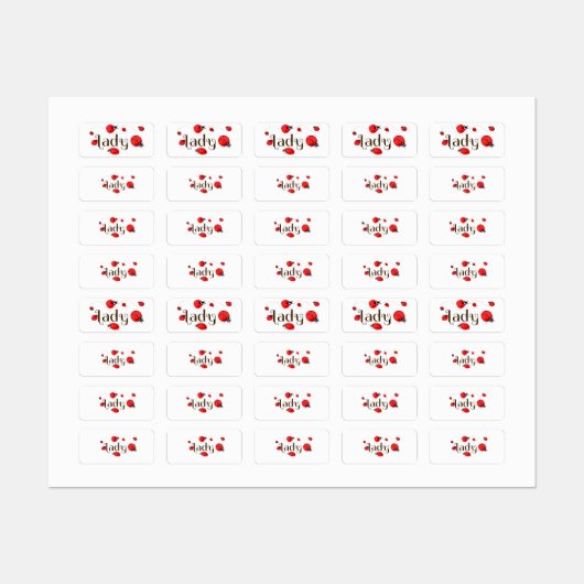 Étiquettes Ladybug (Feuille)