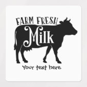 Étiquettes Lait frais agricole ajouter du texte (Design 2)