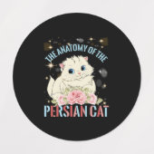 Étiquettes L'Anatomy Cat du Persian (Design 2)