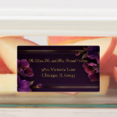 Étiquettes Large Luminous Violets Purple Return Address (Apposé)