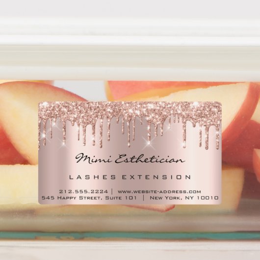 Étiquettes Lashes Extension Maquillage Artist Drivers Rose co (Apposé)