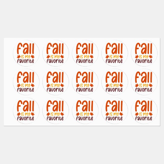 Étiquettes L'automne est ma saison préférée - Conception de c (Feuille)
