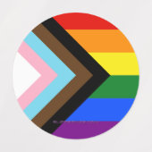 Étiquettes Le drapeau de fierté Progress Pride de SlipperyJoe (Design 1)