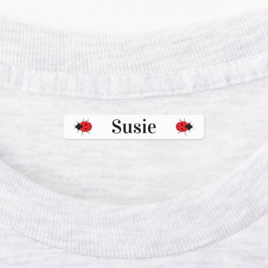 Étiquettes Le Fer Ladybugs de l'enfant mignon sur le Étiquett (Apposé)