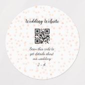 Étiquettes Le site web mariage scanner code QR pour les détai (Design 1)