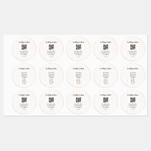 Étiquettes Le site web mariage scanner code QR pour les détai (Feuille)