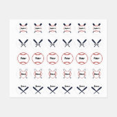 Étiquettes Le Thème Du Baseball. (Feuille)