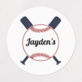 Étiquettes Le Thème Du Baseball. (Design 1)