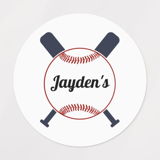 Étiquettes Le Thème Du Baseball. (Design 1)