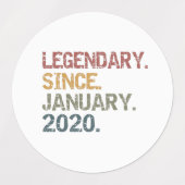 Étiquettes Légendaire depuis janvier 2020 (Design 1)