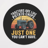 Étiquettes Les tracteurs sont comme des chips (Design 1)